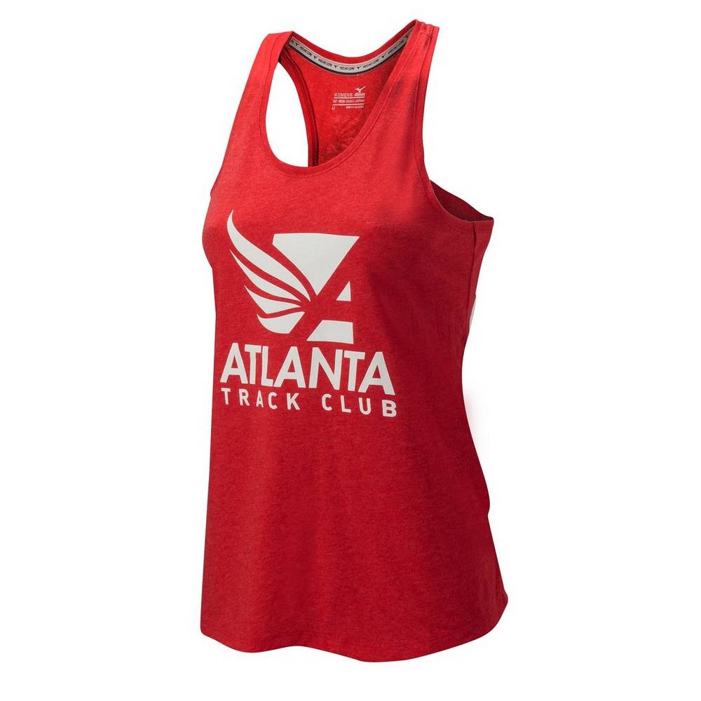 Camiseta de tirantes Mizuno Running Atlanta Track Club Sport Para Mujer Rojos 6137045-VW